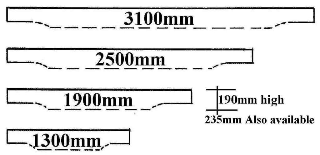 Wooden Pelmet standard widths and heights